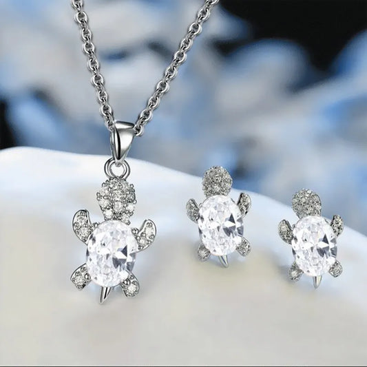 Beautiful Sea Turtle Necklace with Bonus Earrings – Limited Time Offer