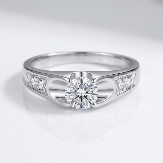 CLASSIC ROSE GOLD ZIRCONIA SOLITAIRE RING